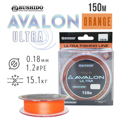 Плетенка Bushido Avalon Ultra Orange (150м)