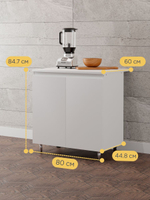 Кухонный модуль напольный 80 см Севилья 2 двери со столешницей, на ножках, белый