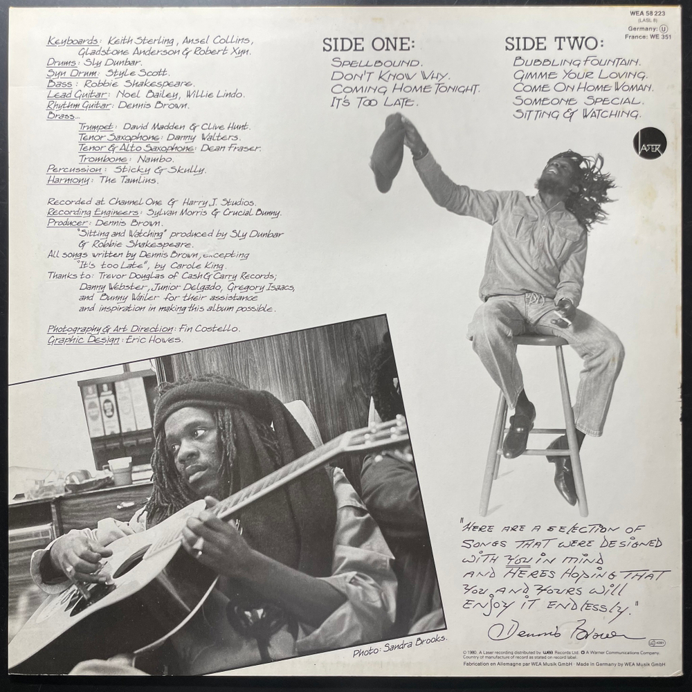 Dennis Brown ‎– Spellbound (Германия 1980г.)