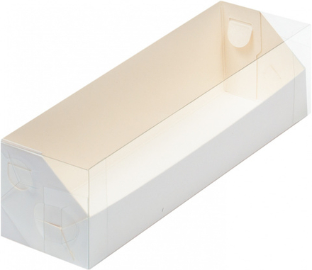 Упаковка картонная для МАКАРОН "6 шт. RUK Белая с угловым окном" (190*55*55 мм)