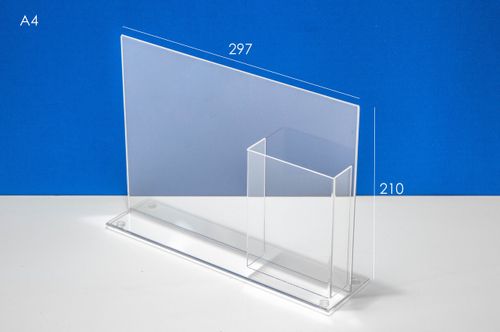 Менюхолдер, тейбл тент А4 гор с карманом для буклетов