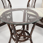 ТЕРРАСНЫЙ КОМПЛЕКТ " NEW BOGOTA " (2 кресла + стол) /с подушками/ грецкий орех