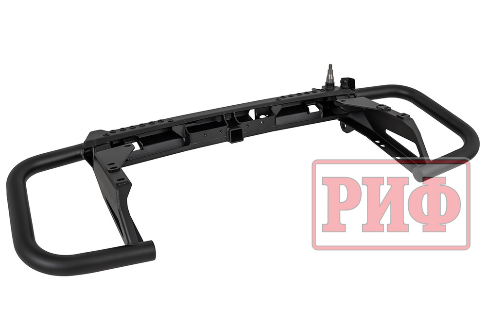 Бампер силовой задний Toyota Land Cruiser 200 2007-2015 c квадратом под фаркоп и калиткой, стандарт РИФ