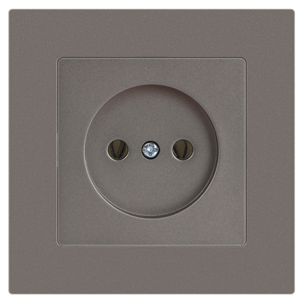 Розетка Intro Accent 6-201-09 2P 16А-250В IP20 СУ AL/CU титан | Intro