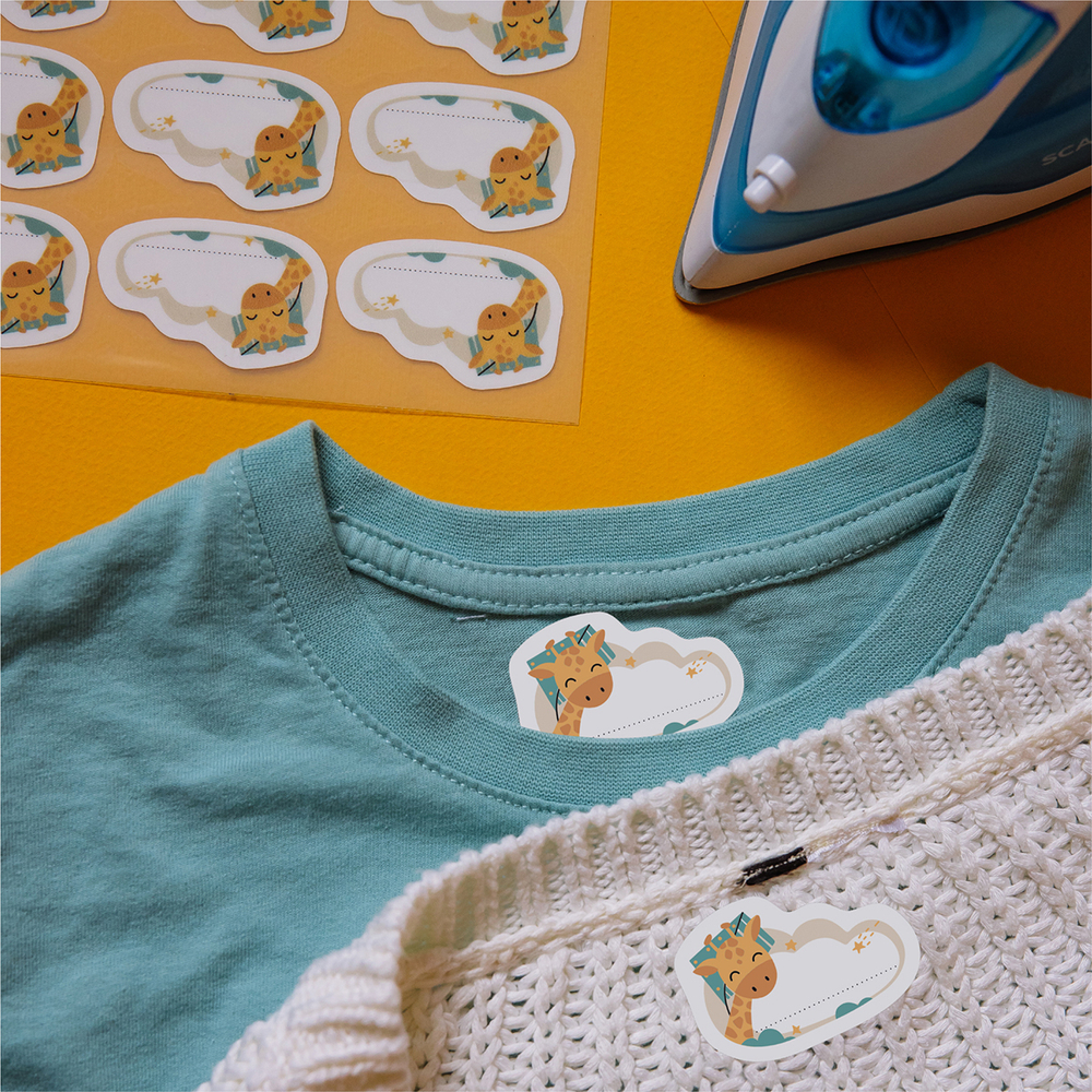 Термонаклейки детские Жираф (бежевый), 18 шт