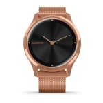Часы для фитнеса Garmin vivomove Luxe розовое золото PVD 18K с ремешком "миланская петля", 010-02241-24