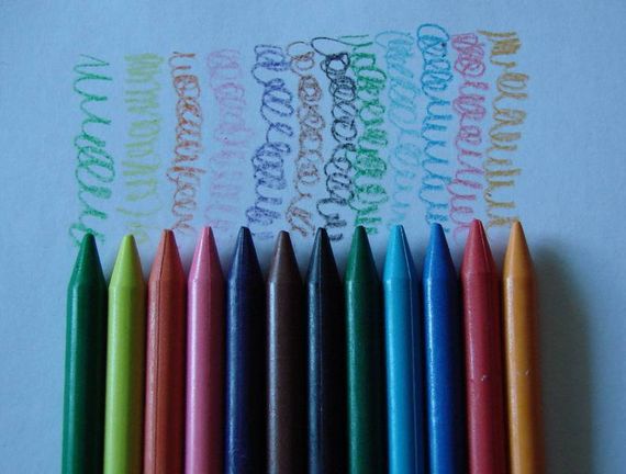 Мелки восковые, 12 цветов, круглый