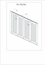 Шторка на ванну складная левая Veconi Palau, PL-73BL, 900x1500, черный матовый, прозрачное стекло