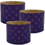 Форма для кулича бумажная «Пасхальная ночь». Набор 3 шт. Диаметр 13,4 см, высота 9,5 см. МТ8-122