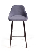 Стул барный Neo ромб, бархат серый 27