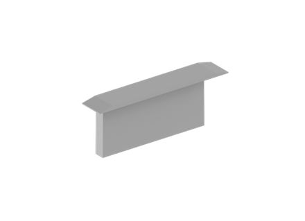 Боковая  глухая заглушка для профиля DN18509 Цвет:Серый, Серия:DN8ALE