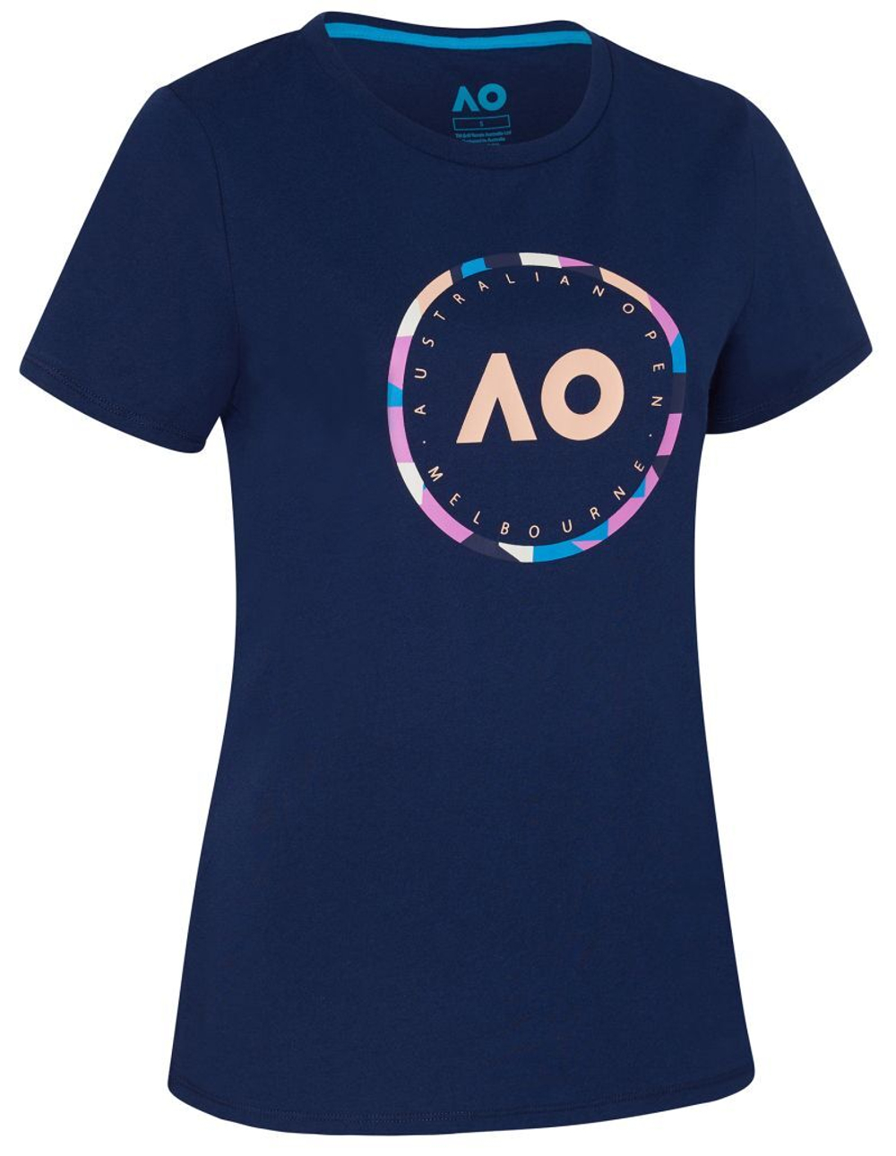 Женская теннисная футболка Australian Open T-Shirt Round Logo - navy