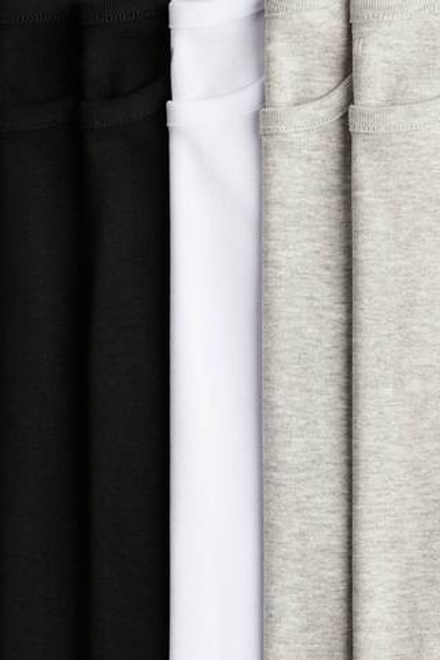 H&M Набор из 5 хлопковых топов без рукавов, светло-серый