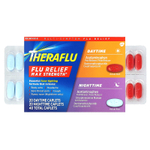 Theraflu, Flu Relief Max Strength, дневное и ночное действие, 40 капсул