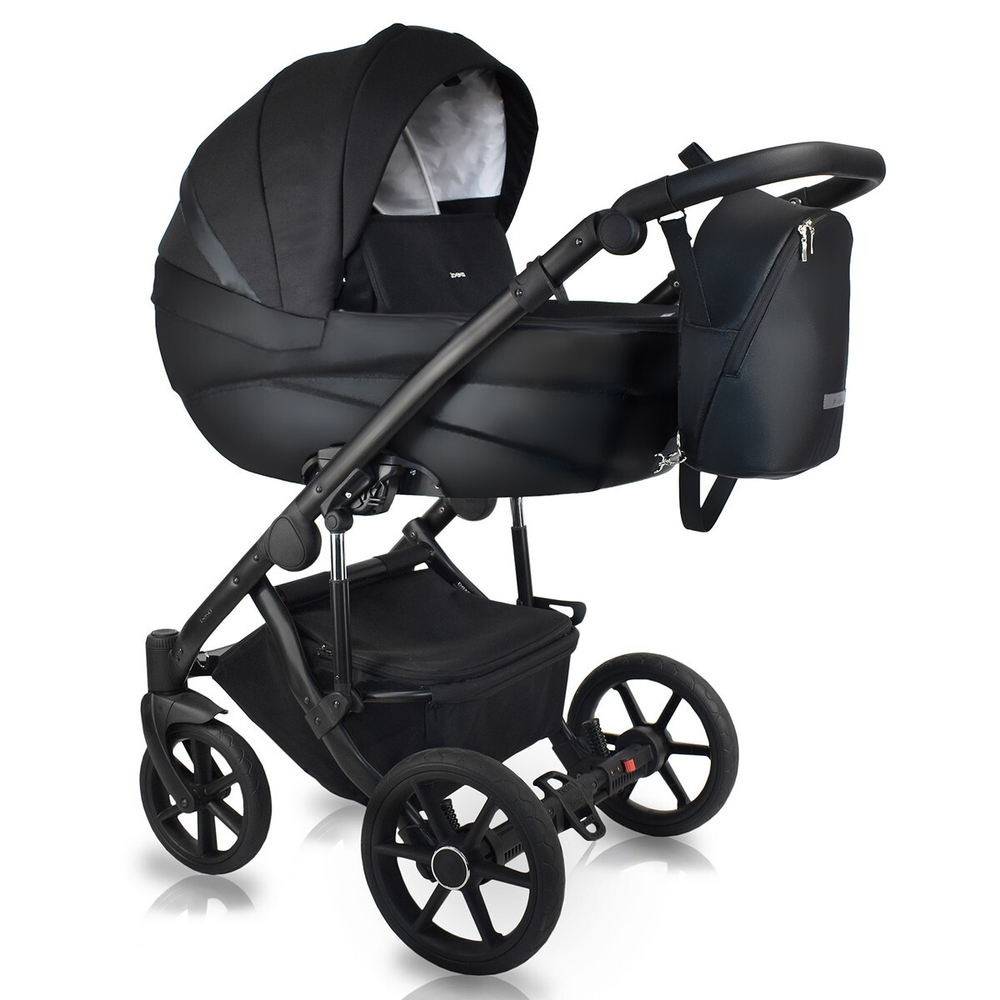 Детская коляска Bexa Ideal 2 в 1 ID 11G черный+черная кожа