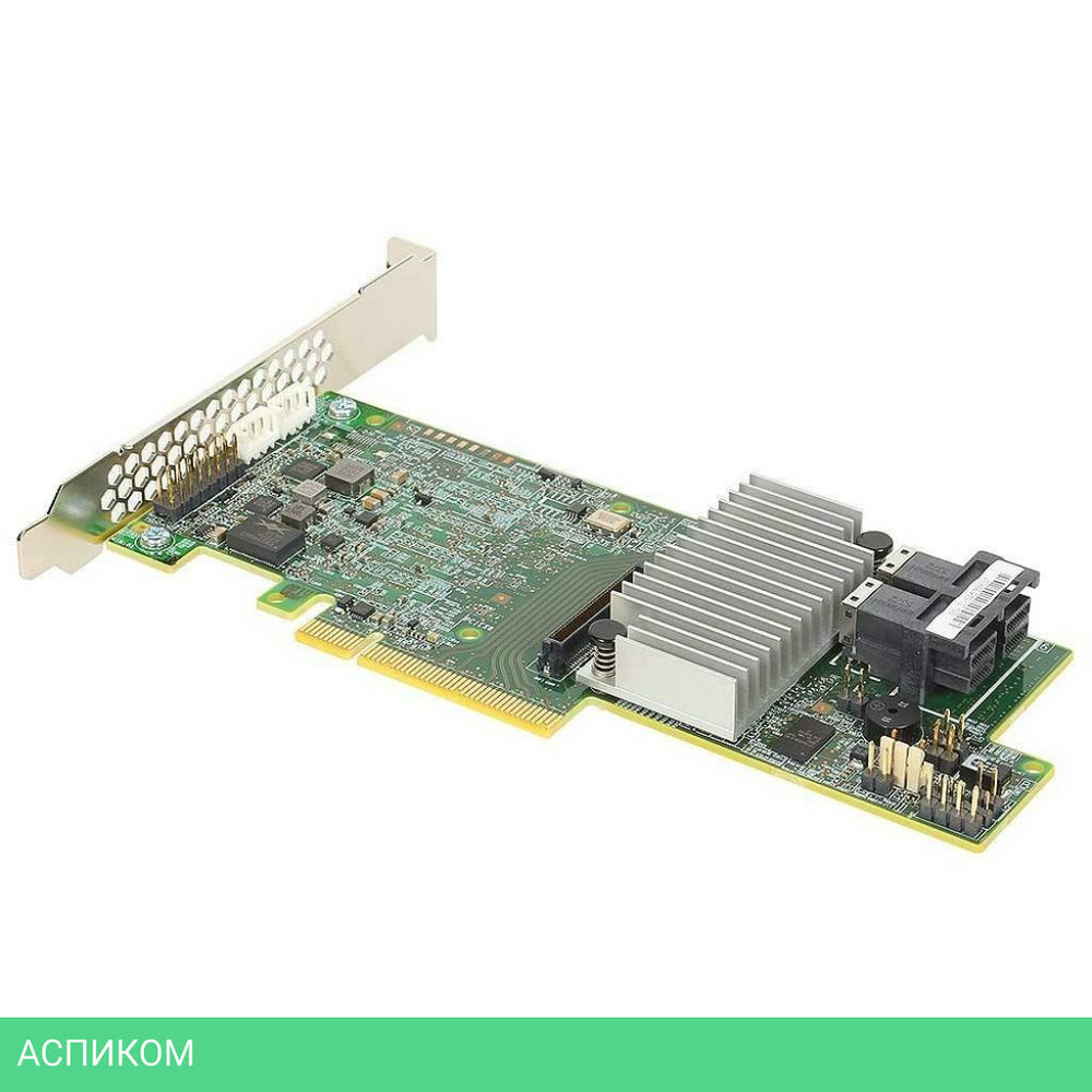 Контроллер LSI 9361-8I SGL 12Gb/s, RAID 0/1/10/5/6/50/60, 8i ports, 1Gb (LSI00417)