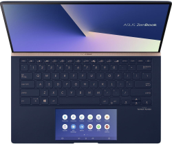 Ультрабук Asus Zenbook 14 UX434FQ-AI116T Royal Blue Core i7-10510U/16G/1Tb SSD/14; FHD IPS Touch/NV MX350 2G/WiFi/BT/ScreenPad 2.0/Win10 + чехол 90NB0RM3-M02620
