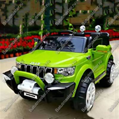 Детский электромобиль "Jeep WRANGLER" зеленый, стандартная комплектация
