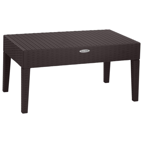 Стол пластиковый журнальный прямоугольный Ola Dom арт.ЭП 401455 (коричневый)