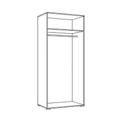 Шкаф двухстворчатый Виста, Ясень шимо светлый, Ясень шимо темный