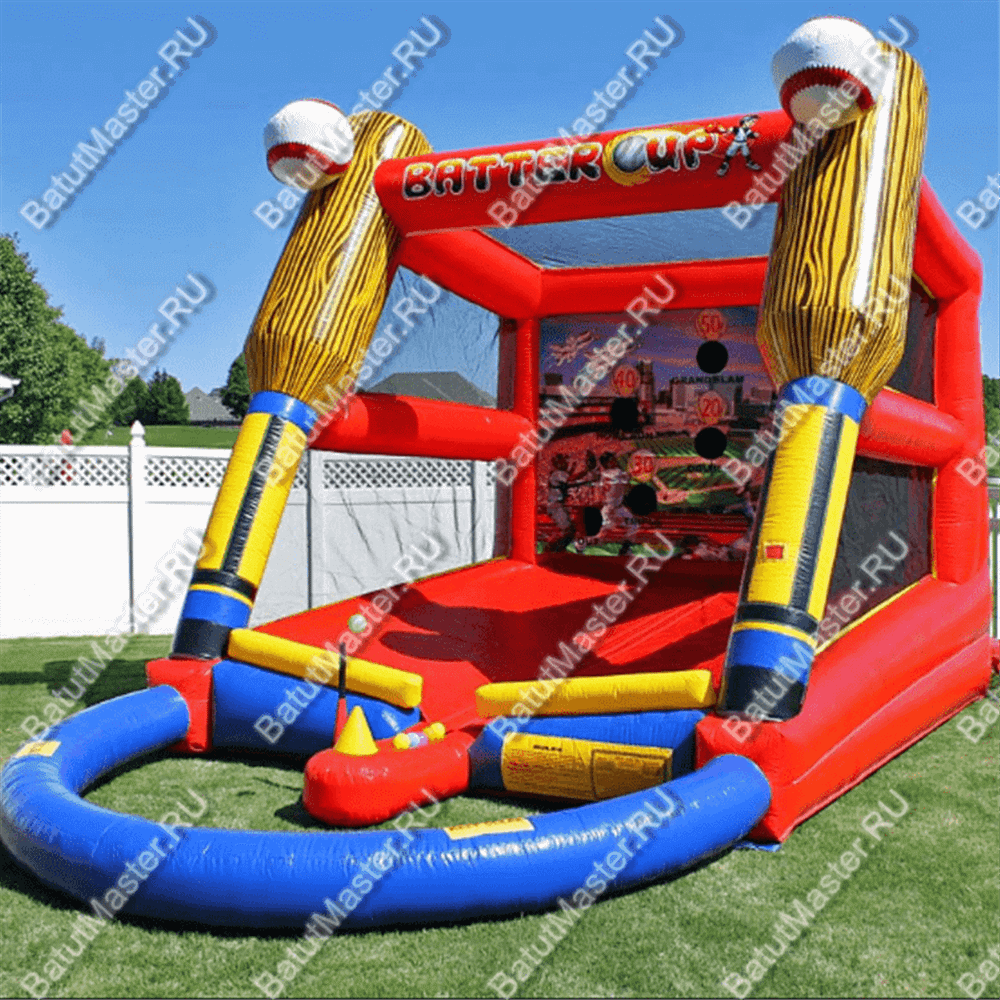 Надувная игра бейсбол «Меткий удар», 4*3*4 м