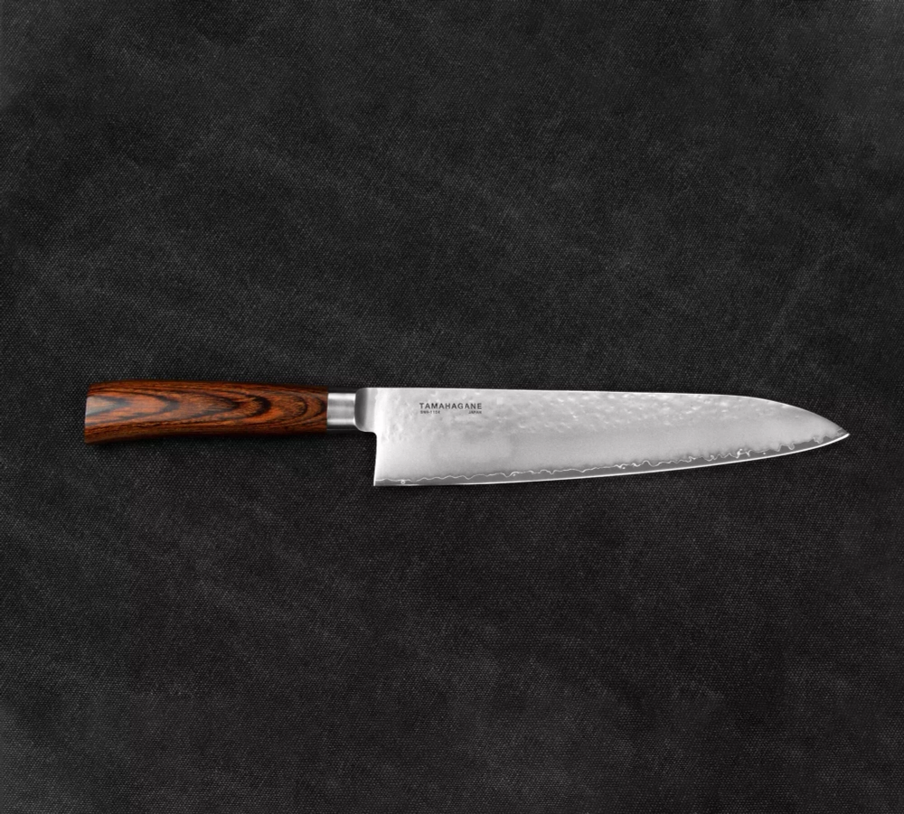 Tamahagane - Поварской нож Tsubame Brown 24см. / артикул   SNH-1104  / GTIN 4906496716042