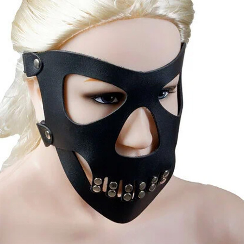 Черная маска с пряжками Череп Sitabella BDSM Accessories 3413-1