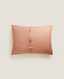 ZARA HOME ОДНОТОННЫЙ ЧЕХОЛ ДЛЯ ДЕКОРАТИВНОЙ ПОДУШКИ, ЯРКО-РОЗОВЫЙ