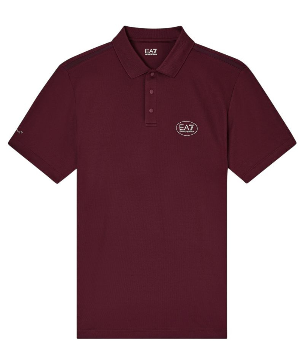 Теннисное поло EA7 Tennis Pro Shirt - bordeaux