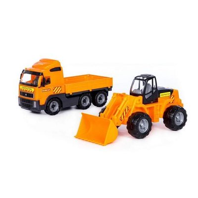 Автомобиль бортовой и трактор-погрузчик в наборе