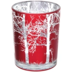 Подсвечник «Зимний лес» 10*12,5 см, Красный