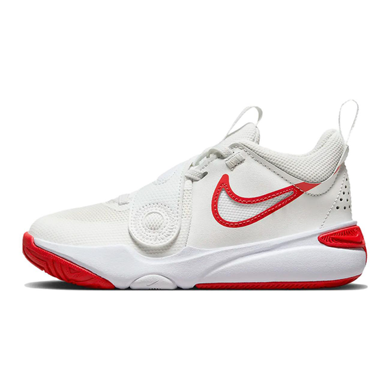 NIKE Team Hustle D 11 Детские баскетбольные кроссовки Низкие Белые и красные Kids