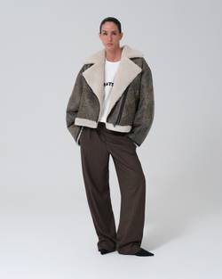 ДУБЛЕНКА FUR CLOUD CROP бежевый