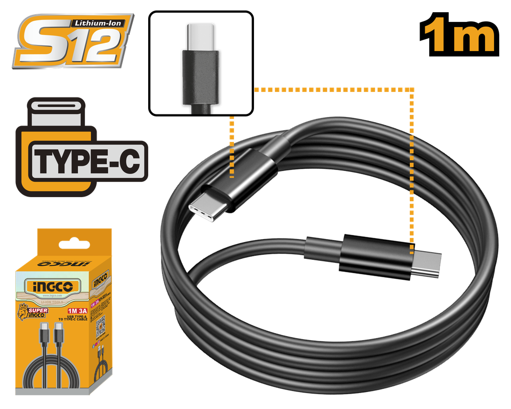 Кабель для зарядки Type-C - Type-C INGCO IUCC02 1 м