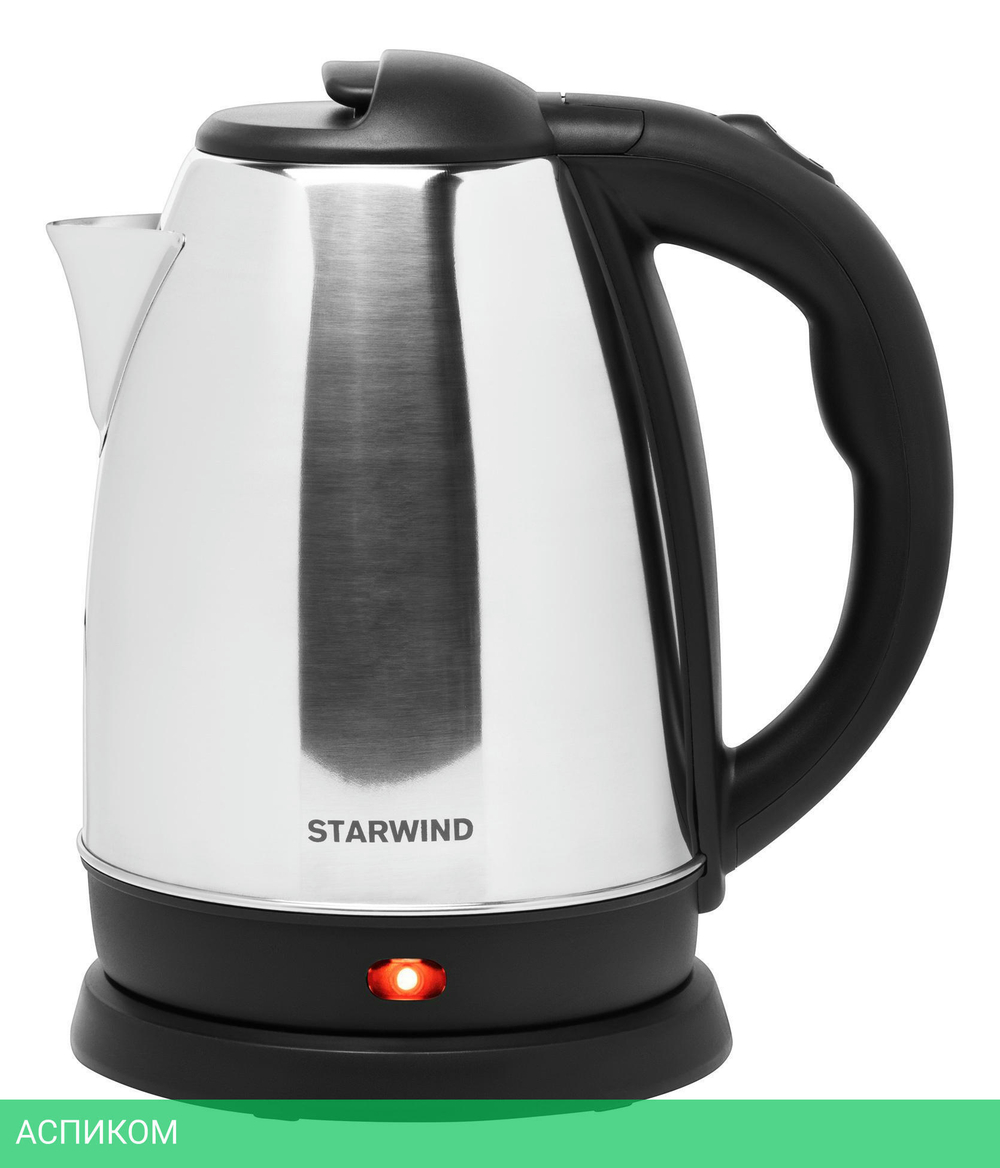 Электрочайник StarWind SKS1053 серебристый/черный