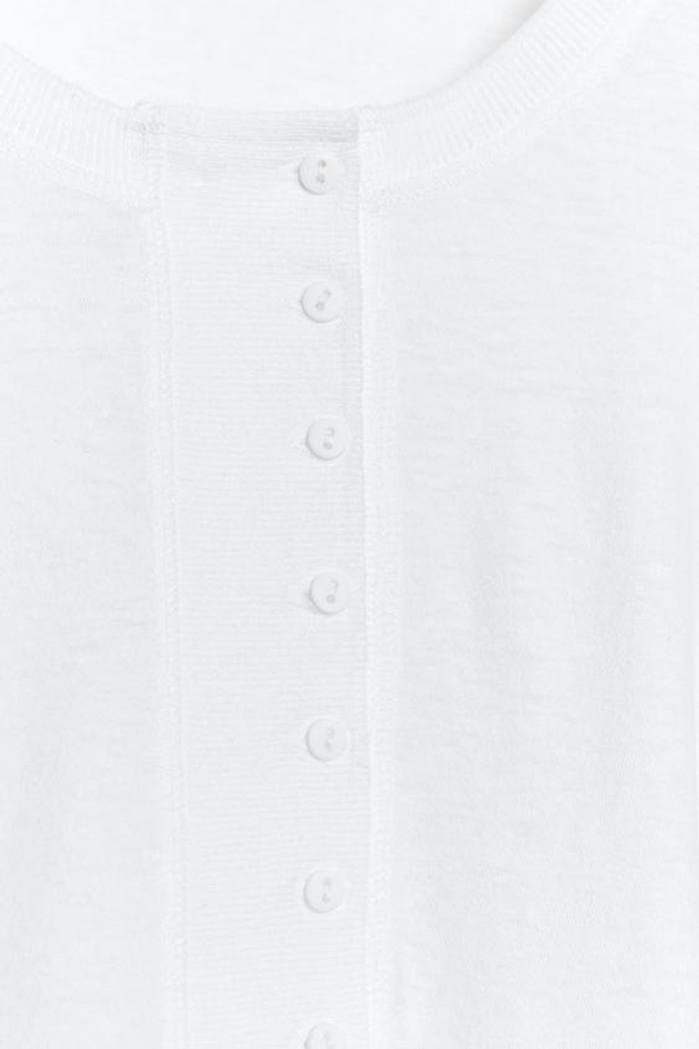 ZARA ЛОНГСЛИВ С ЛЬНЯНОЙ СМЕСЬЮ, БЕЛЫЙ