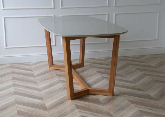 Стол обеденный Cross 2 180*90 см (светло-серый, бук)