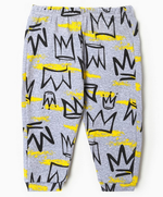 Ползунки (Штанишки) детские цвет серый/короны, рост 68 см (Тошка)