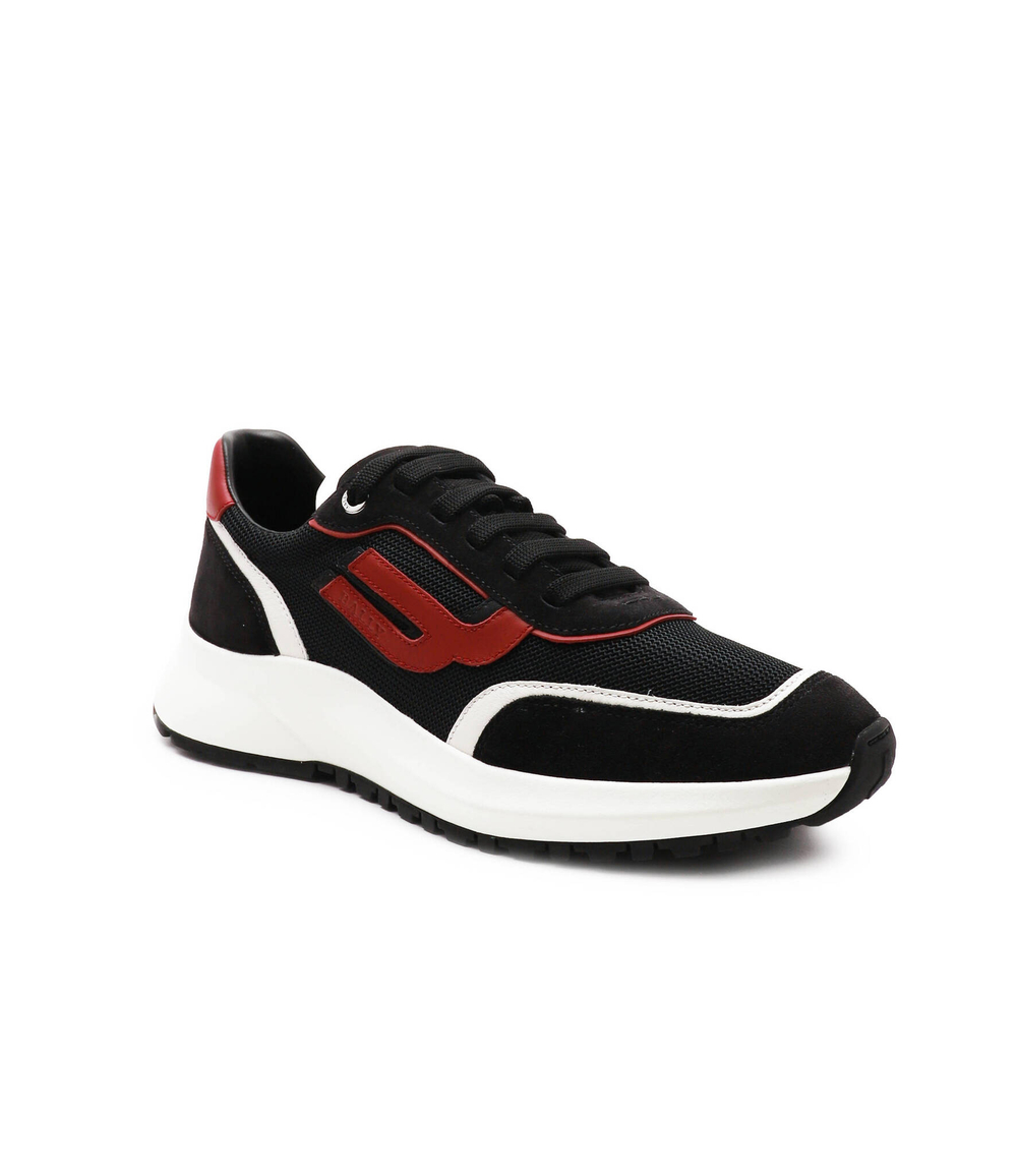 Кожаные кроссовки demmy-t Bally - черный(MSK145)