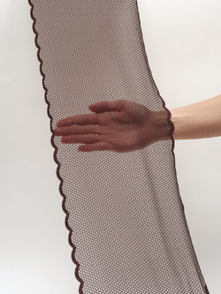 Эластичное кружево шоколад крупная ячейка ширина 20 см