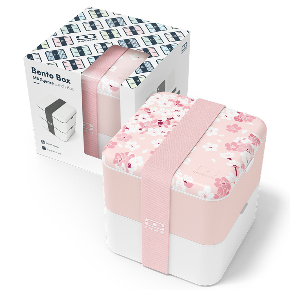 Ланч-бокс mb square, sakura pink