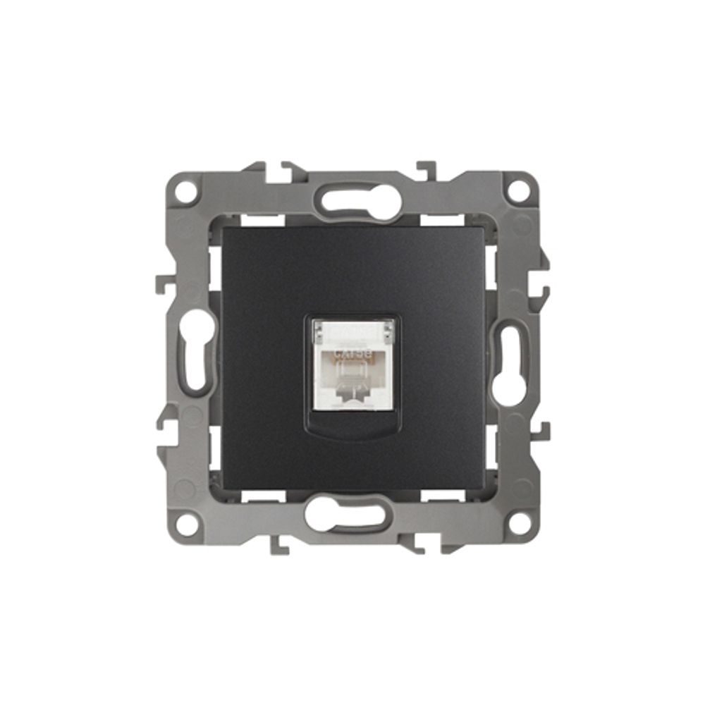 Розетка ЭРА Серия 12 12-3107-05 информационная RJ45 IP20 антрацит