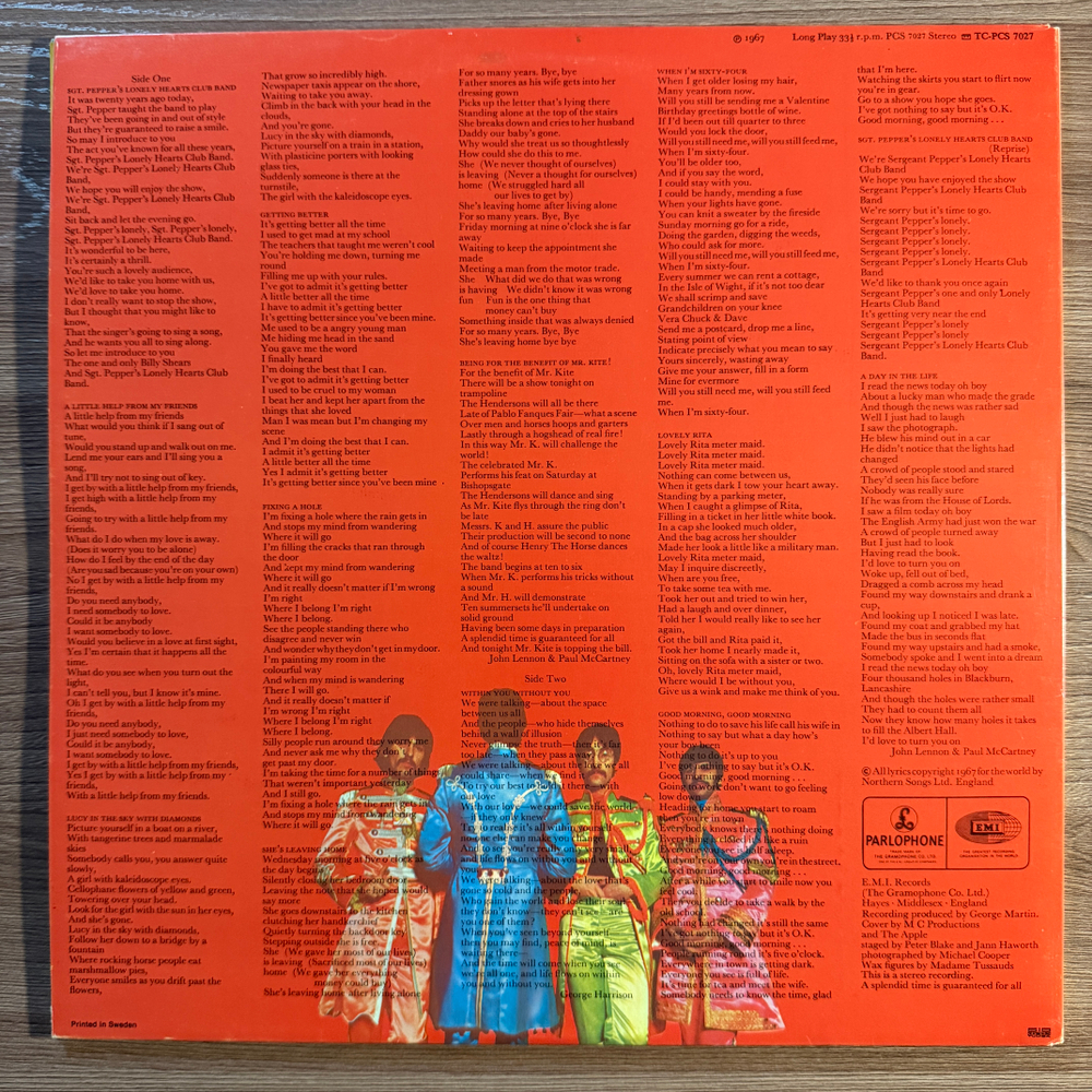 The Beatles ‎– Sgt. Pepper's Lonely Hearts Club Band (Швеция)