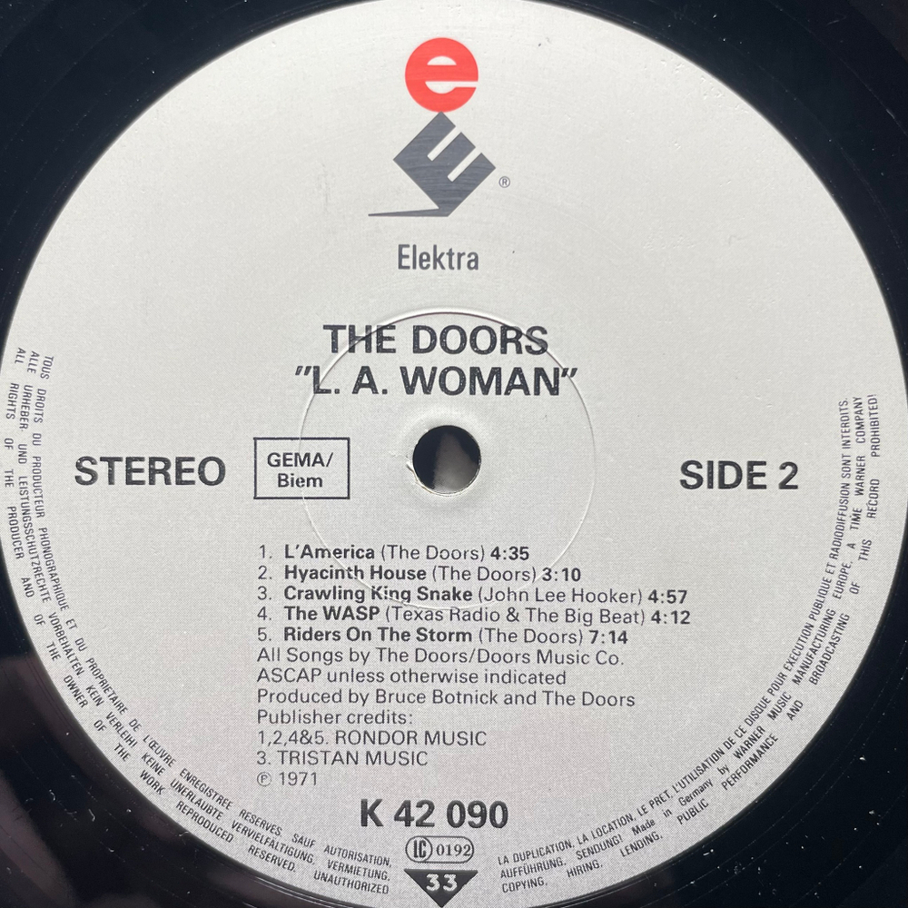 Doors ‎– L.A. Woman (Германия)