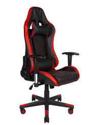 Кресло офисное  Lotus EVO  черно - красная экокожапластиковая крестовина