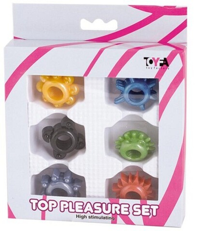 Набор цветных эрекционных колец Toyfa (Цвет: разные цвета)