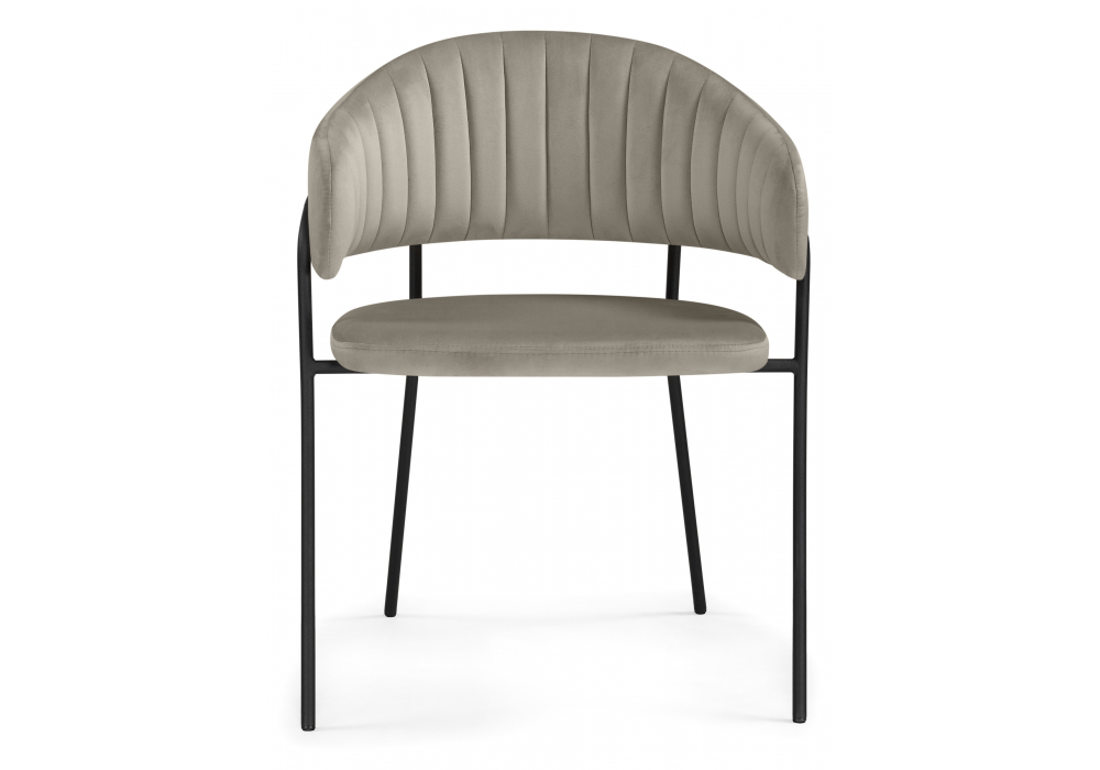 Стул на металлокаркасе Woodville Лукас бежевый, черный каркас