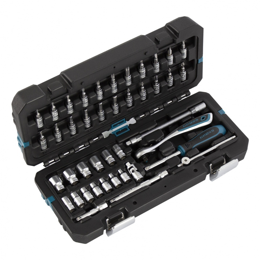 Набор инструментов 42 предмета, 120 зубьев, CrV, 1/4" GROSS 14146