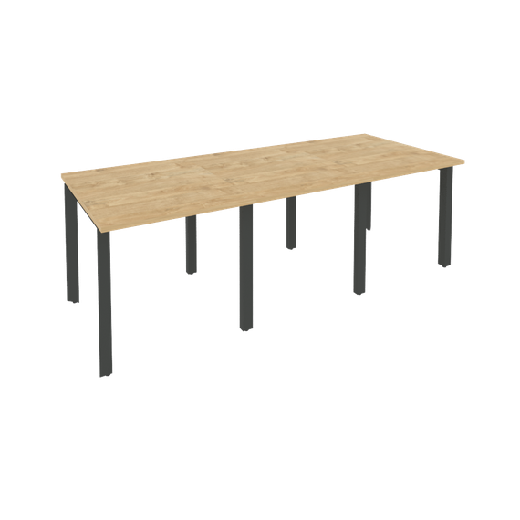 Onix Стол переговорный O.MP-PRG-3.0 Тиквуд Светлый/Металл Антрацит 2340*980*750