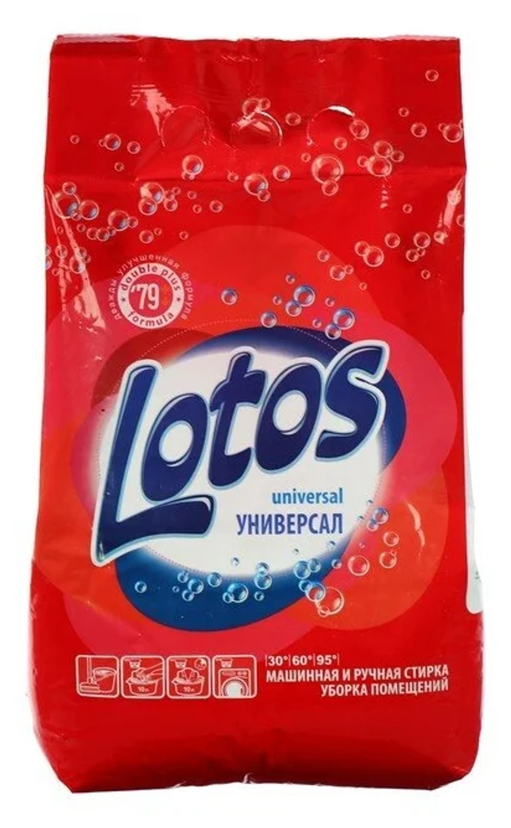 ПОРОШОК СТИРАЛЬНЫЙ LOTOS УНИВЕРСАЛ КРАСНЫЙ 2,4КГ П/Э